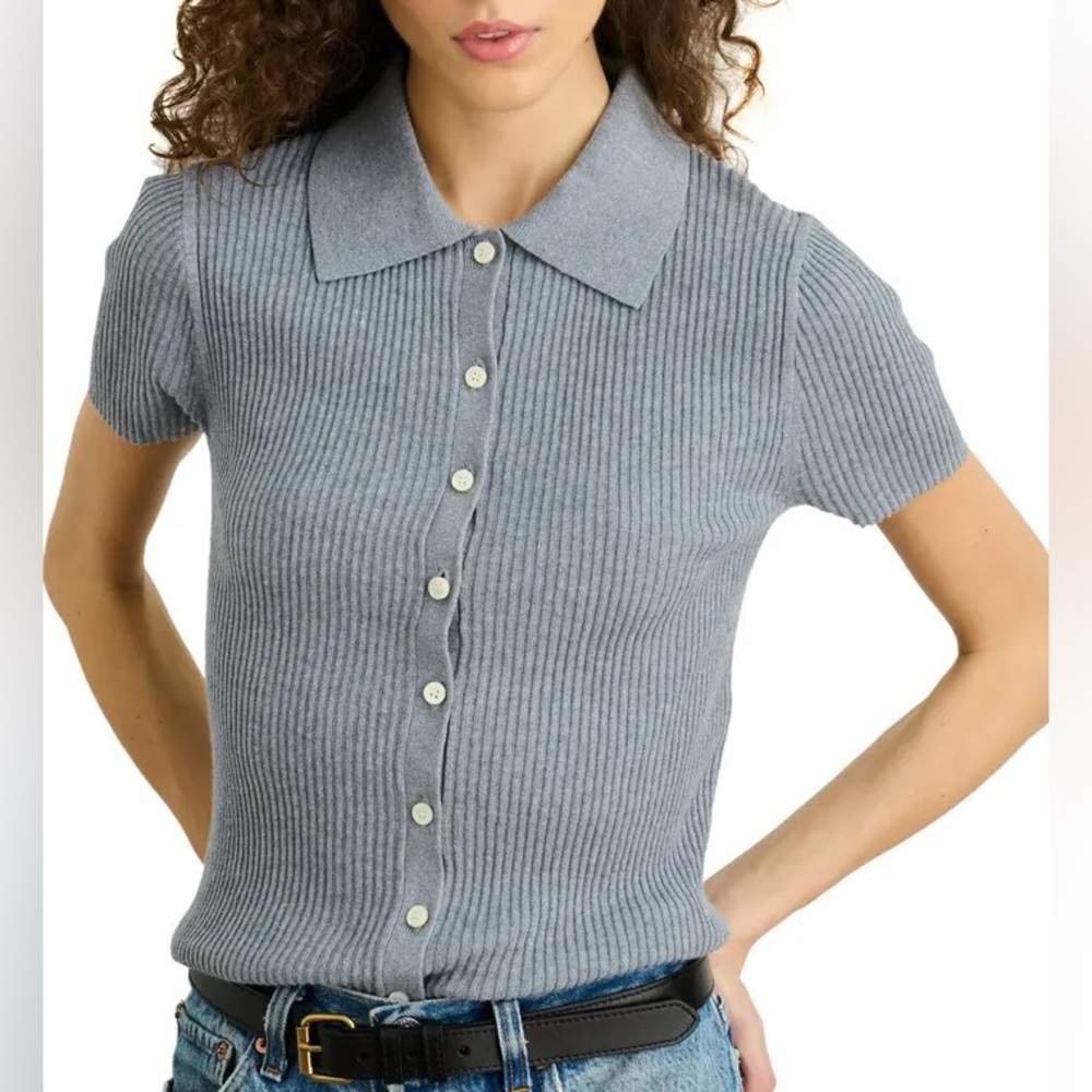 ALEX MILL - Ribbed knit polo